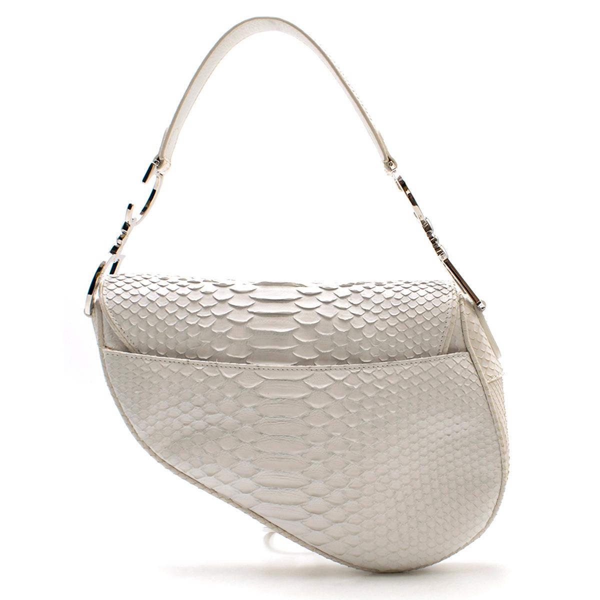 dior saddle bolsa python