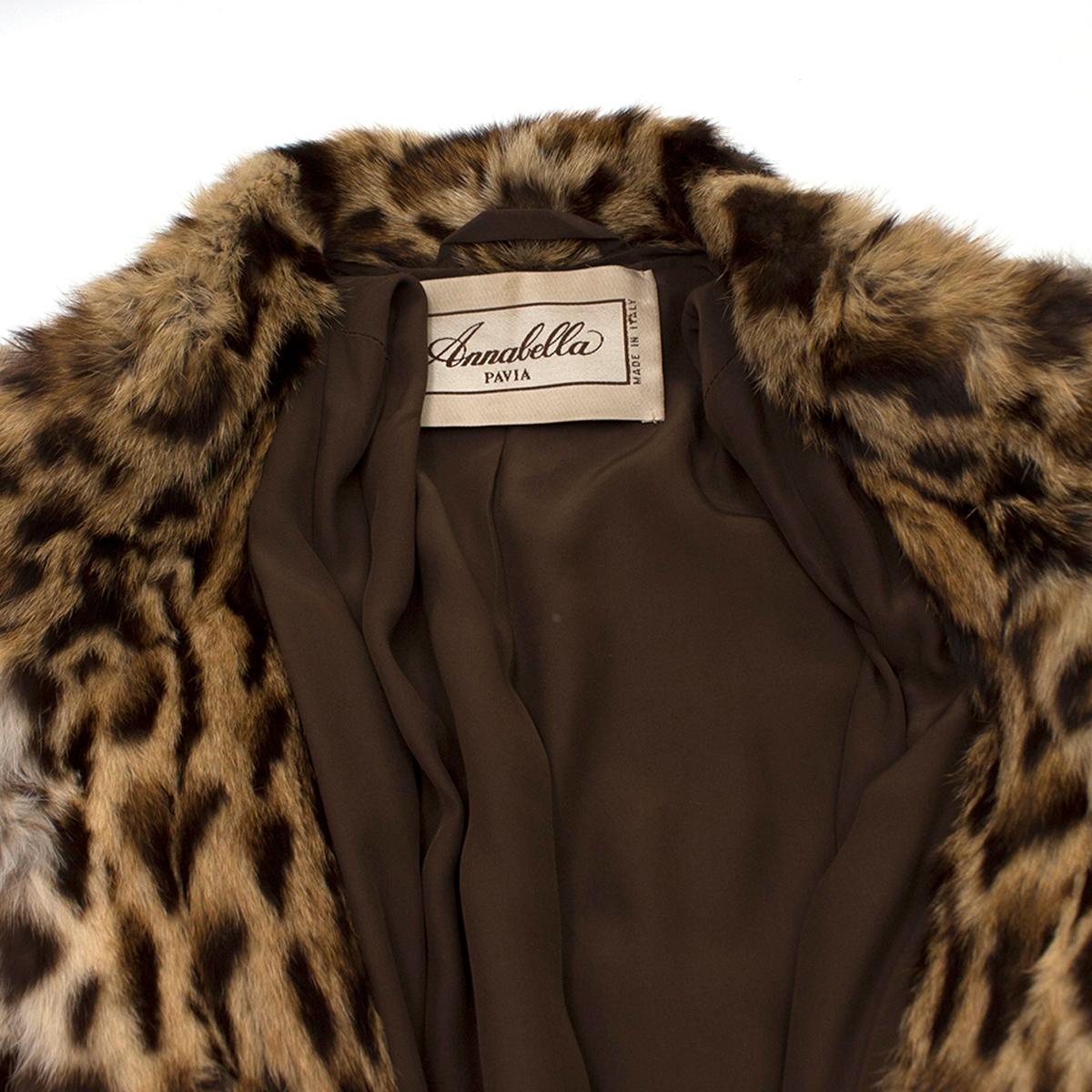 Brown  Annabella Pavia Lipicat Fur Coat US 8