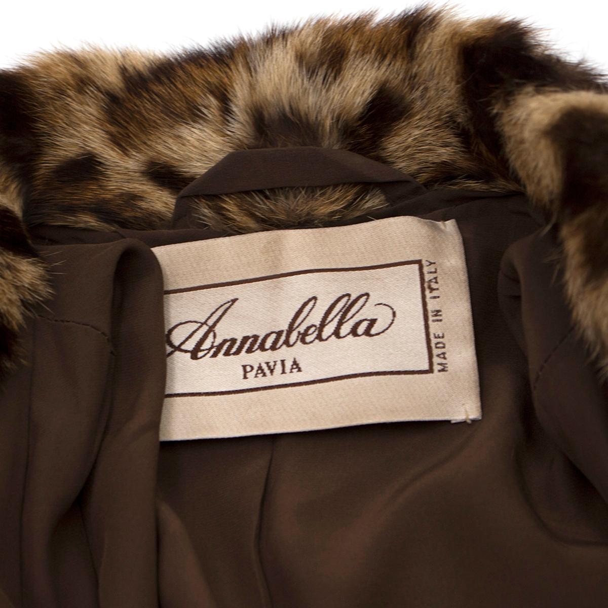  Annabella Pavia Lipicat Fur Coat US 8 In Excellent Condition In London, GB