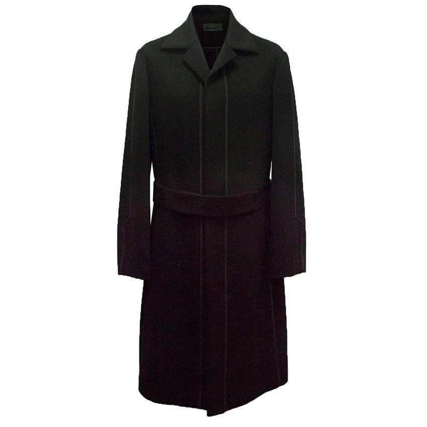 Narciso Rodriguez Men's Black Cashmere Trench Coat For Sale