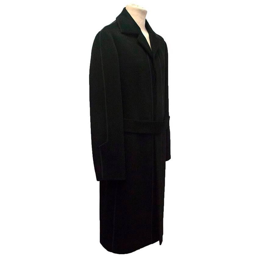 Narciso Rodriguez Men's Black Cashmere Trench Coat In New Condition For Sale In London, GB