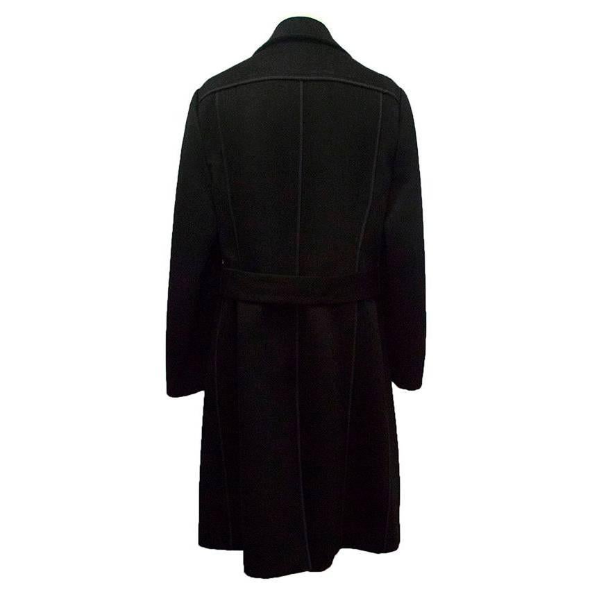 Narciso Rodriguez Men's Black Cashmere Trench Coat For Sale 1