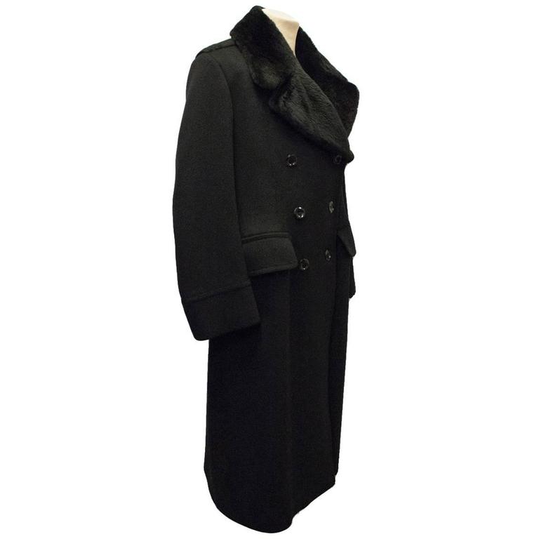 Gucci Double Ted Fur Coat In Black For Men Lyst Gallery