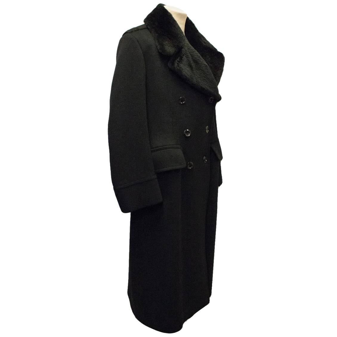 mens cashmere coat with fur collar