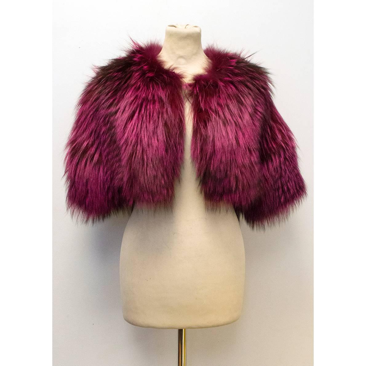 pink fur bolero jacket