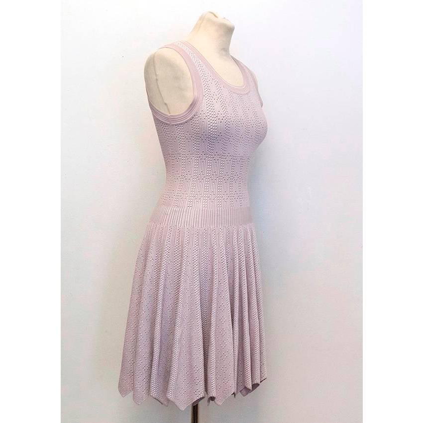 Gray Alaia Lilac Pleated Dress For Sale