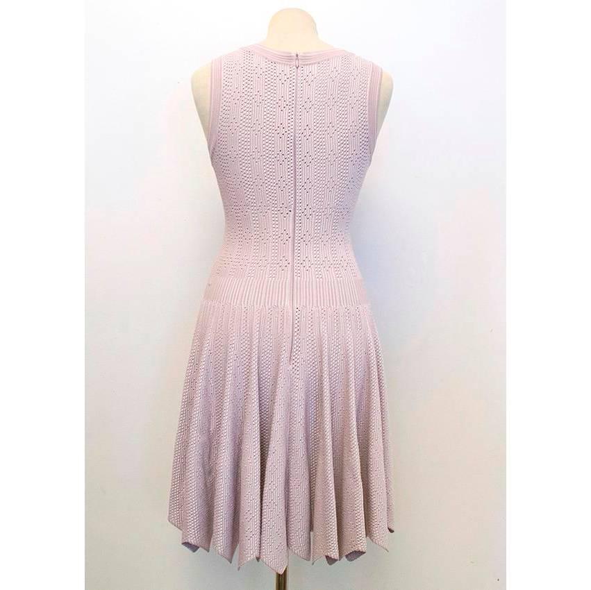 Alaia Lilac Pleated Dress In Excellent Condition For Sale In London, GB