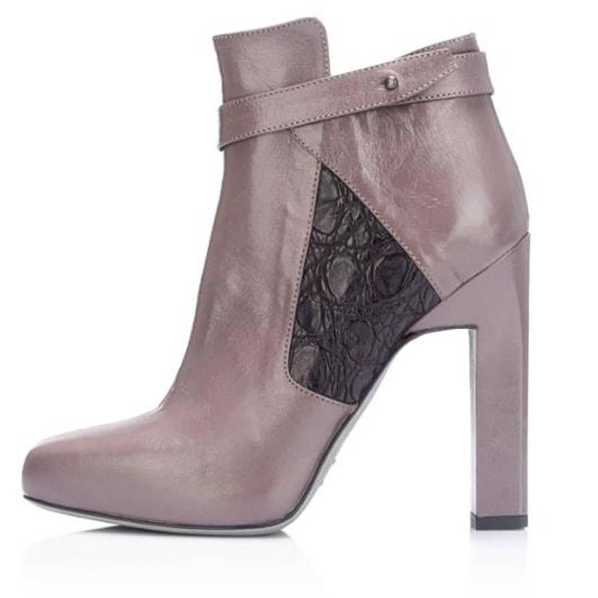 Karina IK taupe ankle booties For Sale 4