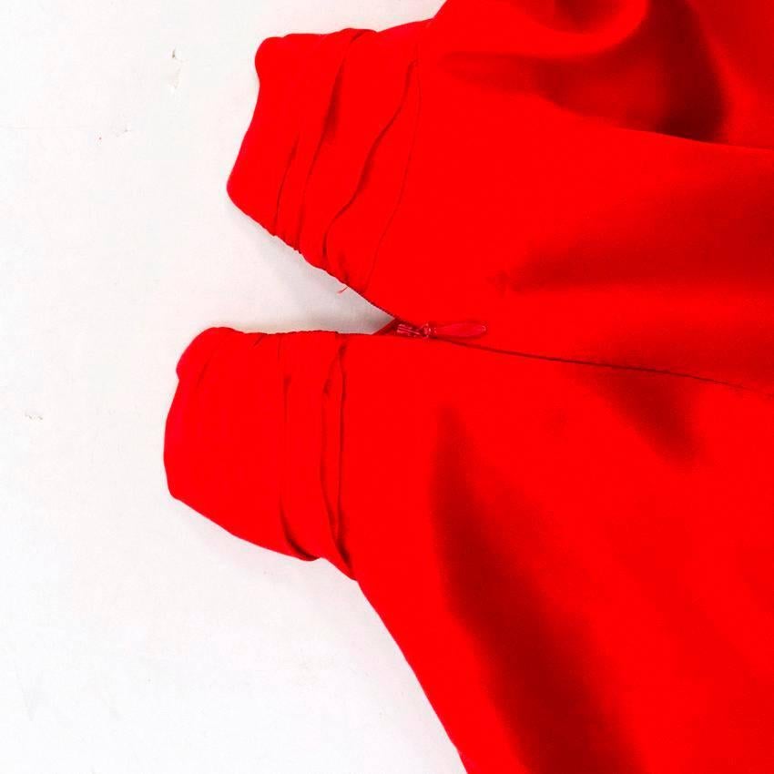 Givenchy Red Silk Gown In Excellent Condition For Sale In London, GB