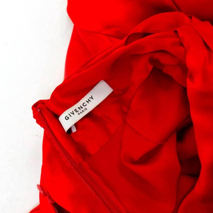 Givenchy Red Silk Gown For Sale 1