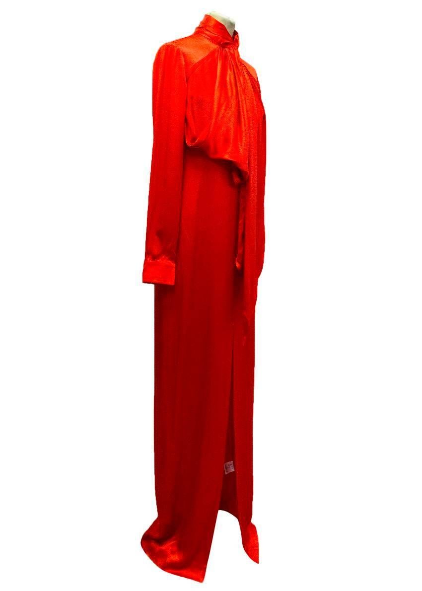 Givenchy Red Silk Gown For Sale 2