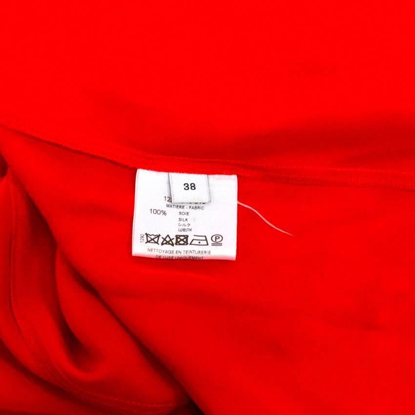 Givenchy Red Silk Gown For Sale 5