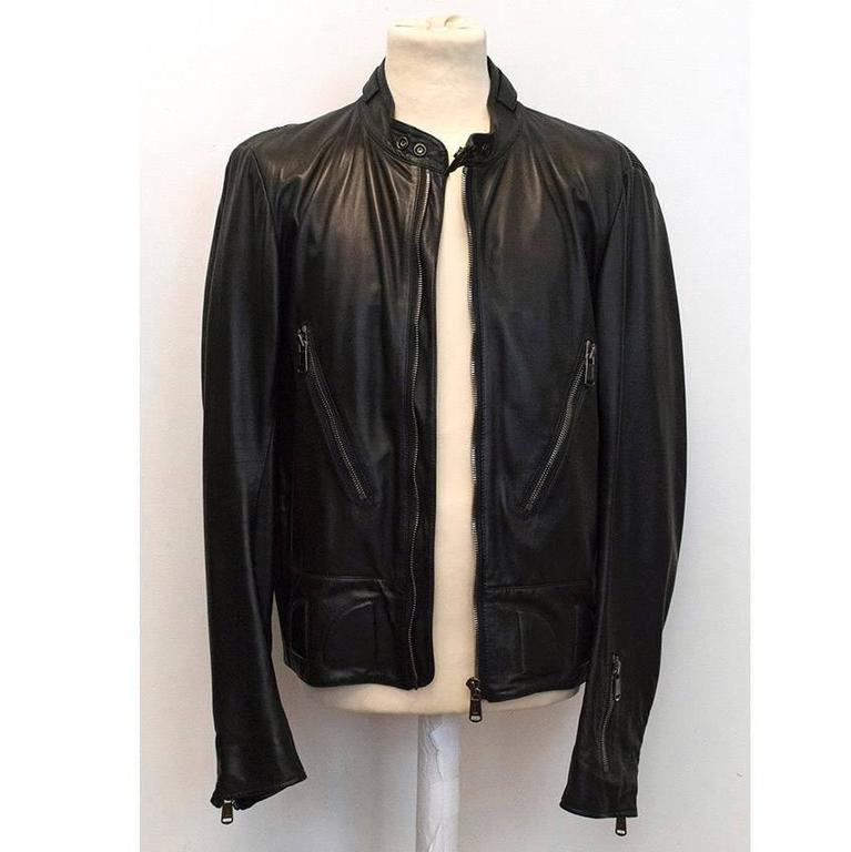 Yves Saint Laurent Black Leather Jacket For Sale at 1stdibs