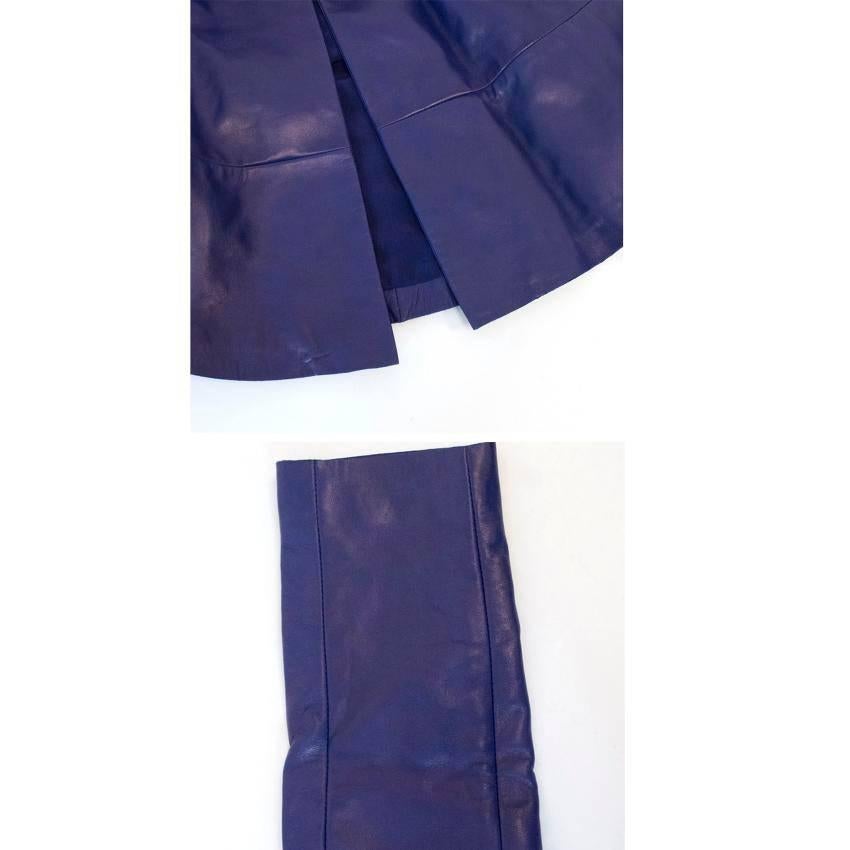 Vionnet purple leather jacket For Sale 4