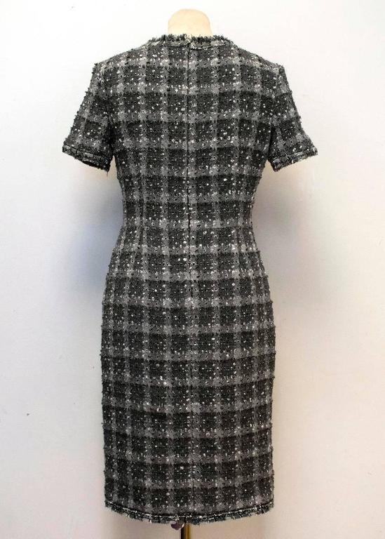 Chanel Grey Tweed Dress For Sale at 1stDibs