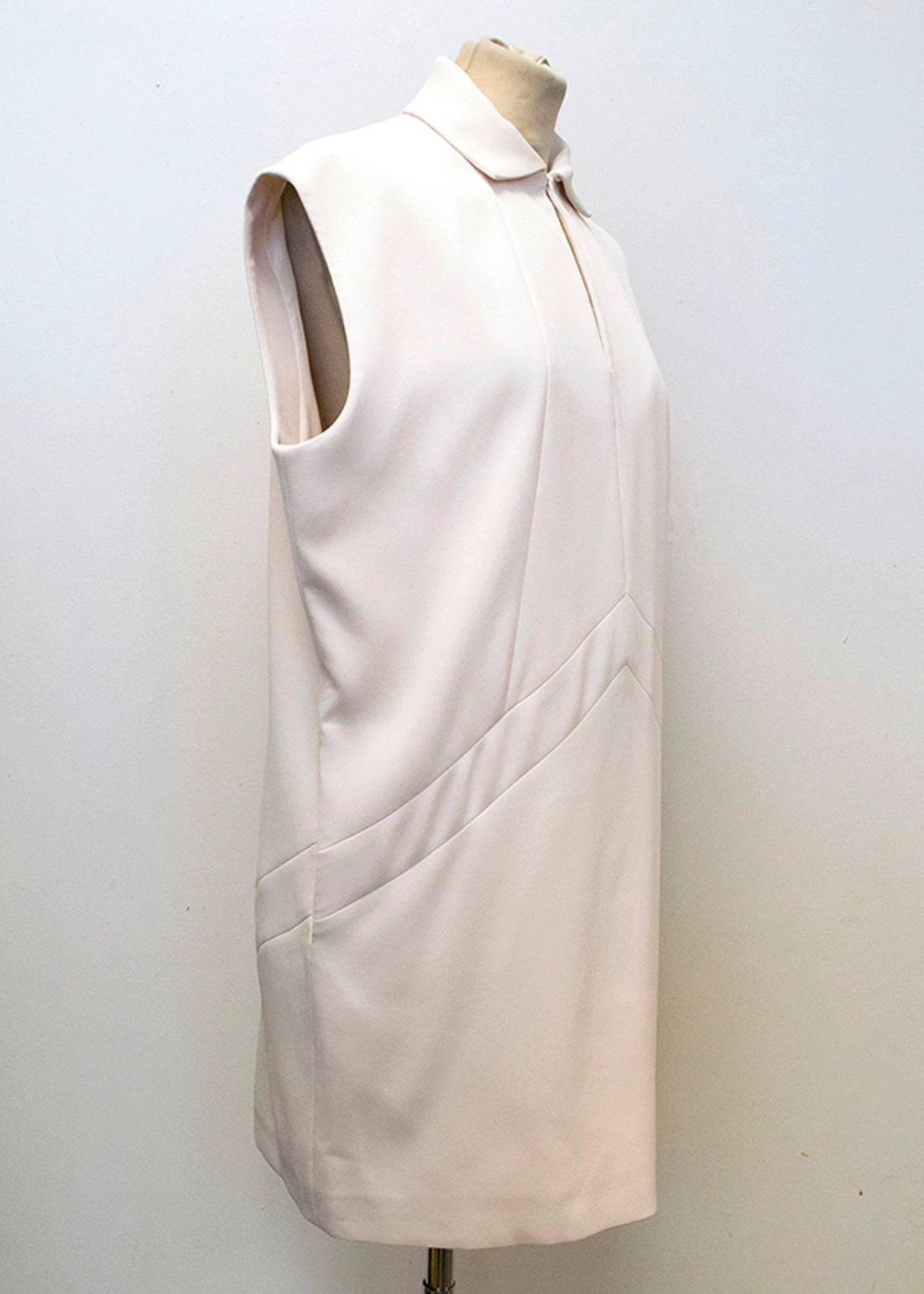 Balenciaga Cream Sleeveless Shirt Dress. Size 36. Perfect condition, never worn, without tags. 10/10. Made in France. Belongs to Caroline Stanbury from 'Ladies of London'.

FABRIC -	72% ACETATE 28% SILK

APPROX MEASUREMENTS: 
SHOULDERS:48CM