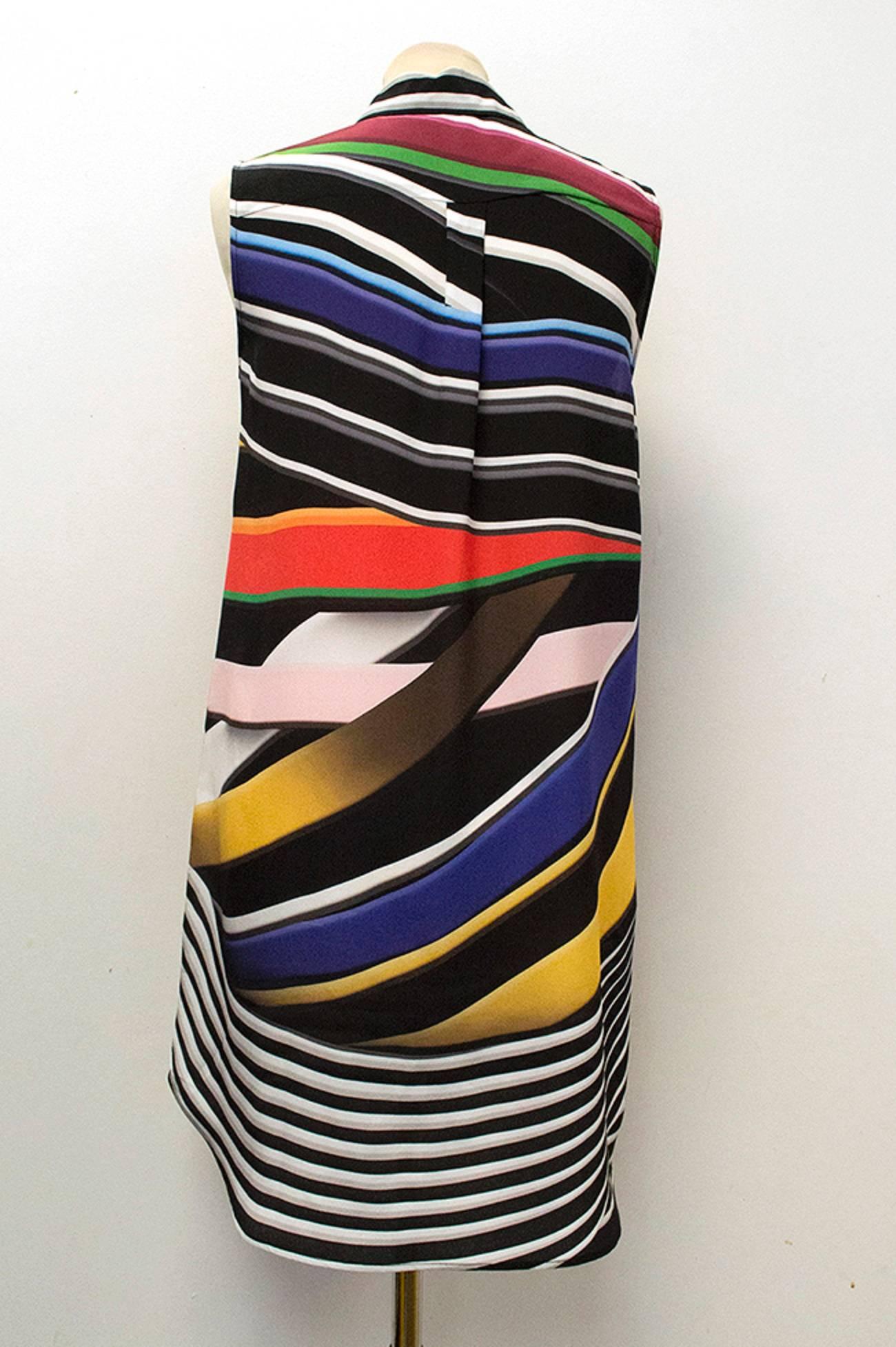 Mary Katrantzou Sleeveless Multi-Print Shirt Dress In New Condition For Sale In London, GB