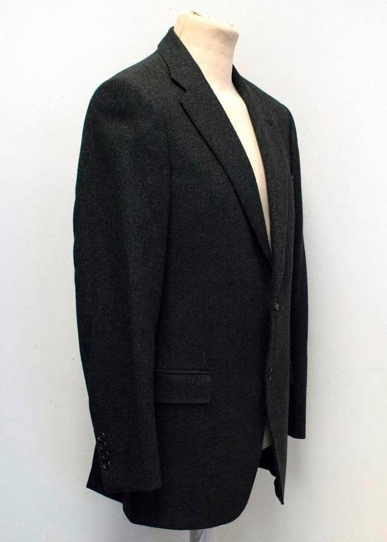 Burberry Dark Grey Wool Blend Blazer For At 1stdibs Men S Burberry Dark Grey Wool Blend Blazer For