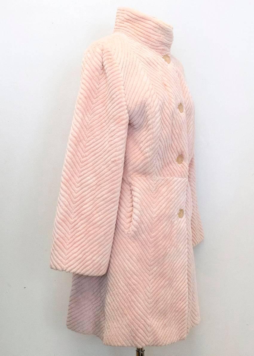 Women's Zuki Rabbit Reversible Coat with Fur Floral Pattern