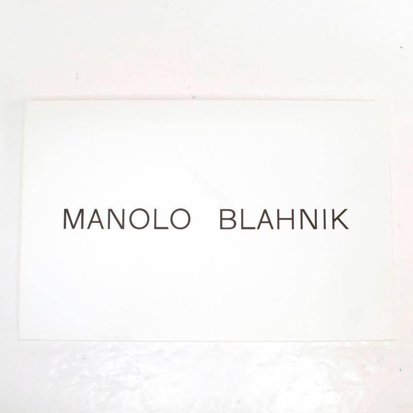 Manolo Blahnik Purple Hanisi 105 Satin Pumps For Sale 1