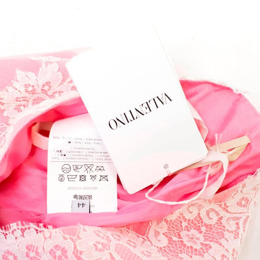 Valentino Pink Lace Overlay Dress - Size US 8 3