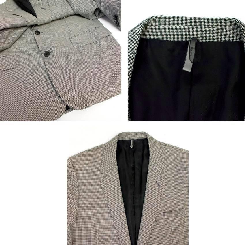 Dior Black and Grey Houndstooth Two Piece Suit For Sale 4