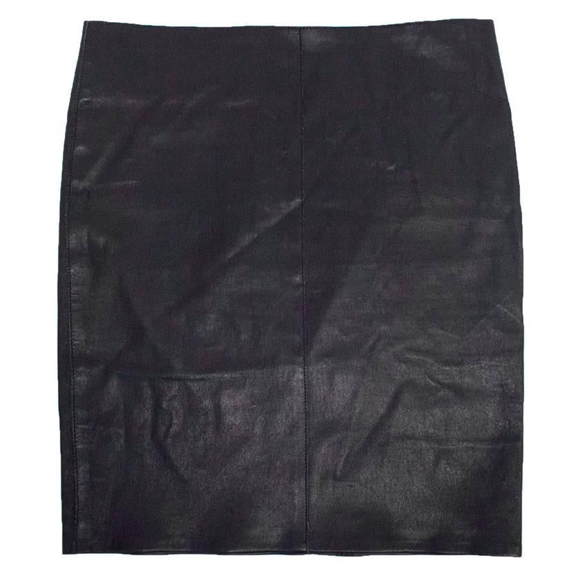 Jitrois Purple Mini Leather Skirt For Sale