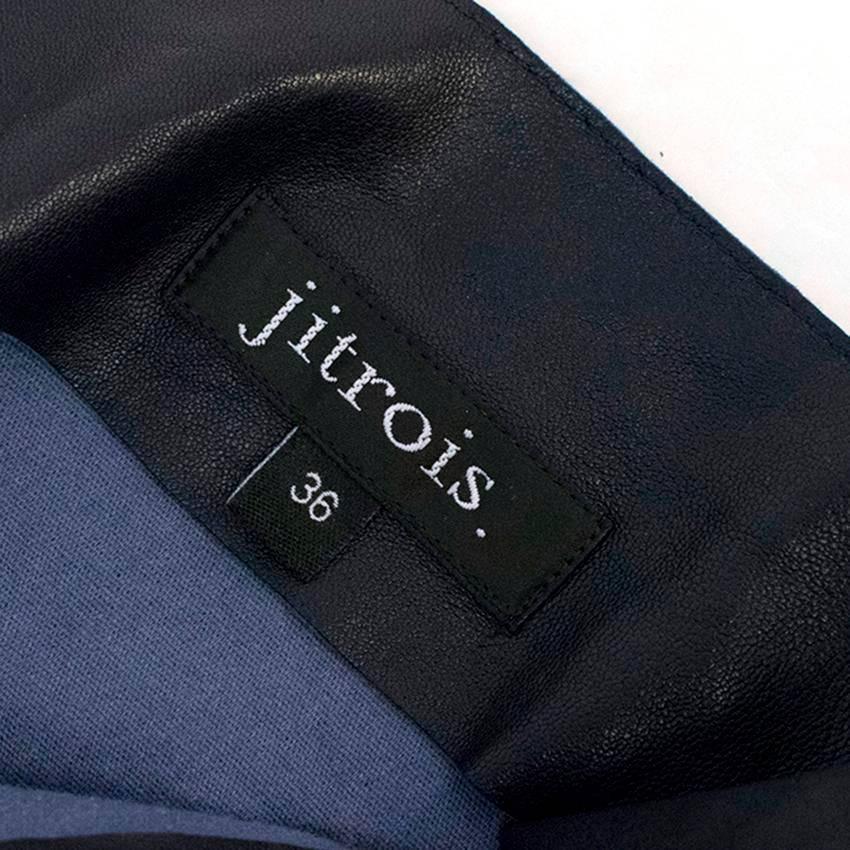 Jitrois Purple Mini Leather Skirt For Sale 2