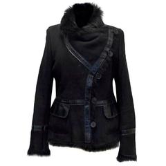 Karl Donoghue Black Suede and Shearling Jacket