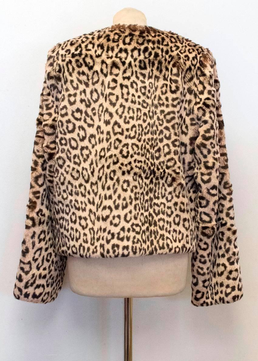 Blumarine Leopard Print Faux Fur Jacket For Sale 5