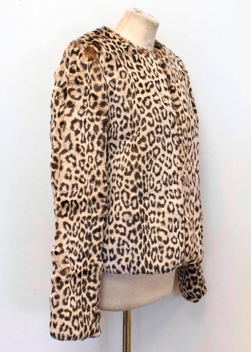 Blumarine Leopard Print Faux Fur Jacket For Sale 2
