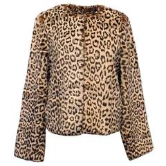 Blumarine Leopard Print Faux Fur Jacket