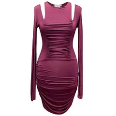 Pierre Balmain Ruched Purple Bodycon Dress 6