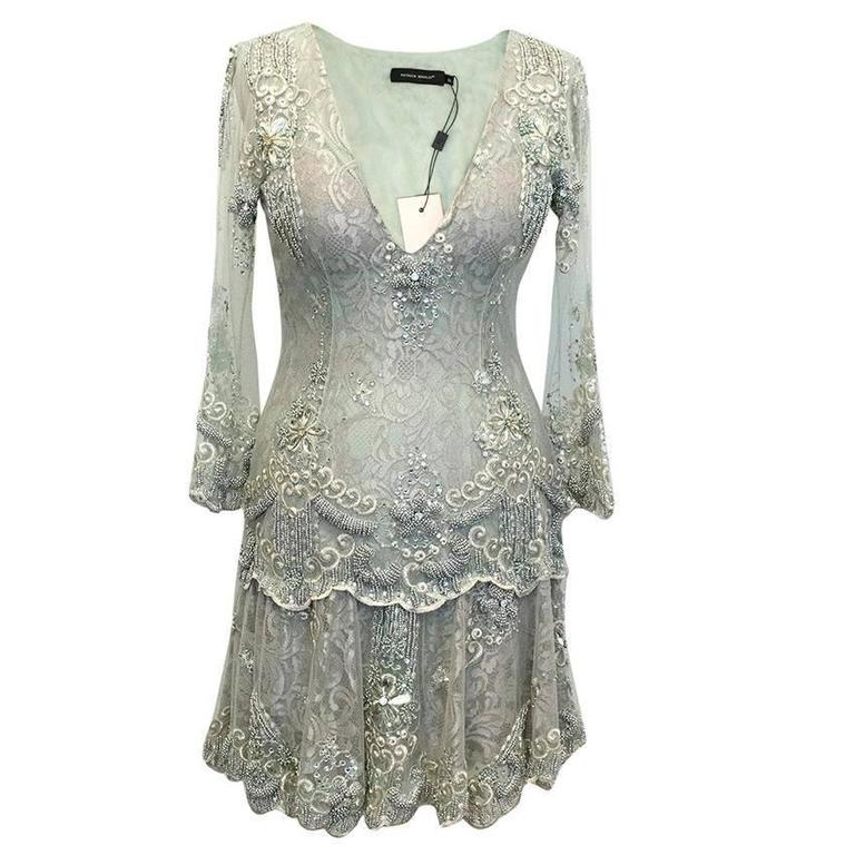Patricia Bonaldi Mint Embellished Mini Dress For Sale at 1stDibs