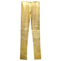 Jitrois 32- Gold Leather Leggings