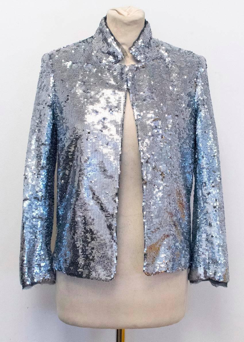 Gray Zadig and Voltaire Deluxe Sequinned Blazer For Sale
