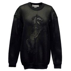 Stella McCartney Black Mesh Neoprene Sweatshirt 11
