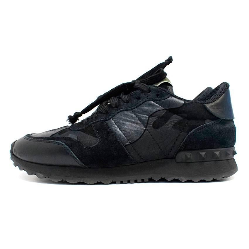 Valentino Black Camo Rockrunner Trainers For Sale 1