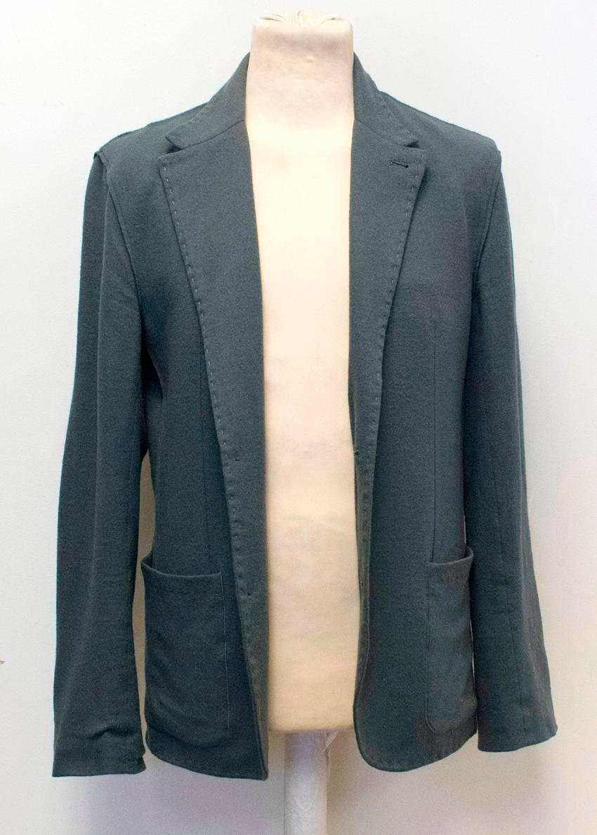 Black Lanvin Men's Grey Relaxed Fit Blazer For Sale