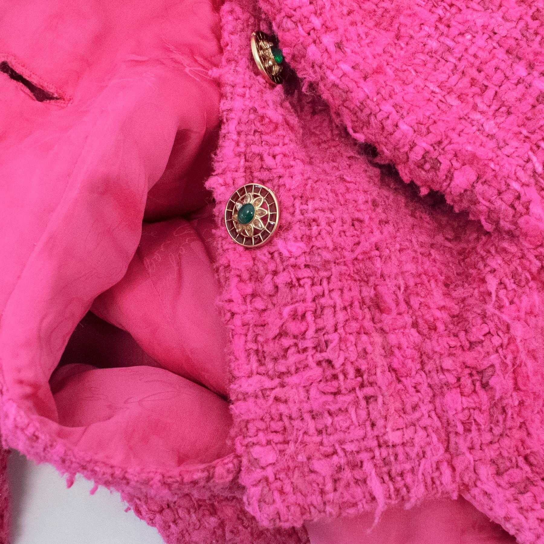 Chanel Fuschia Bombay Jacket In Good Condition In London, GB