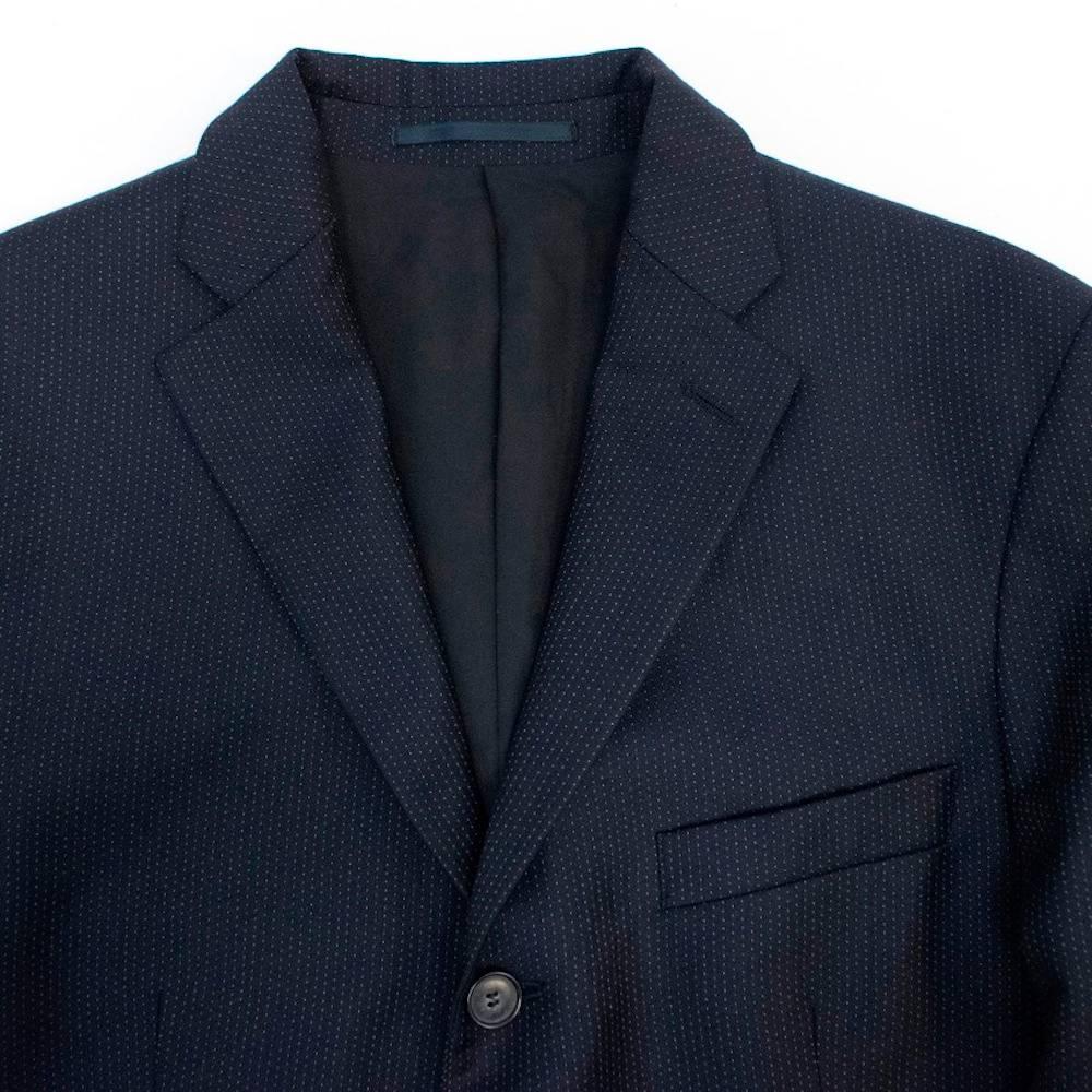 Acne Men's Navy Blue Pinpoint Suit  In Excellent Condition For Sale In London, GB