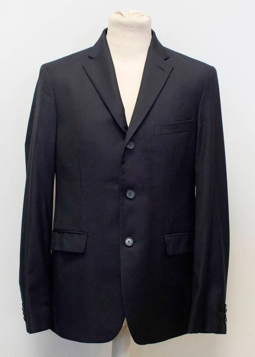 Acne Men's Navy Blue Pinpoint Suit  For Sale 6