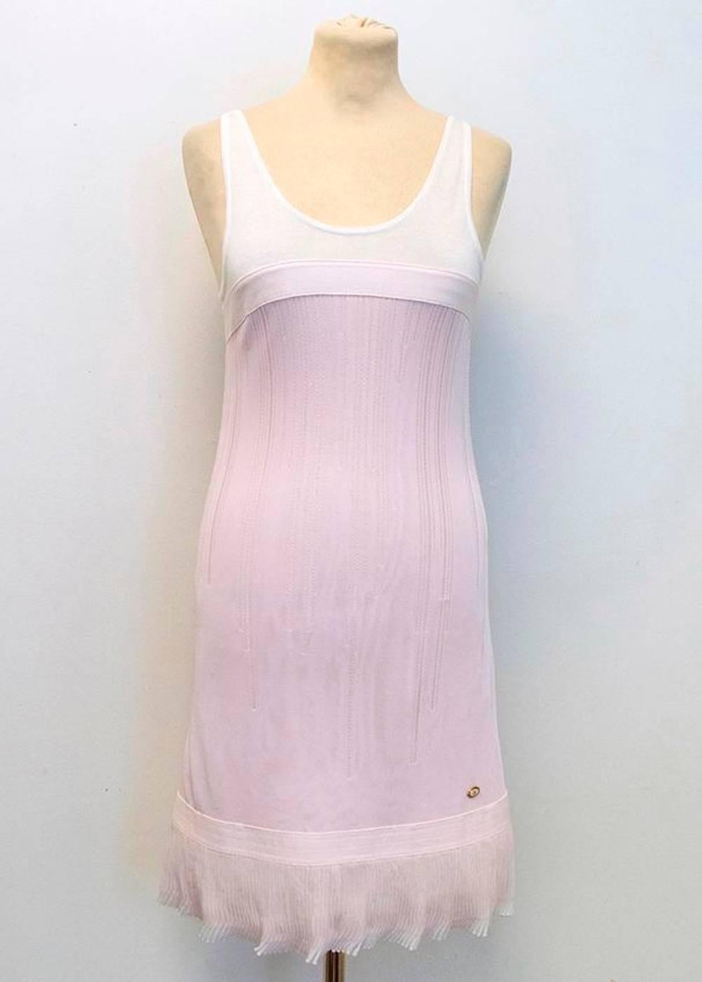Chanel Pink and White Sleeveless Dress 1