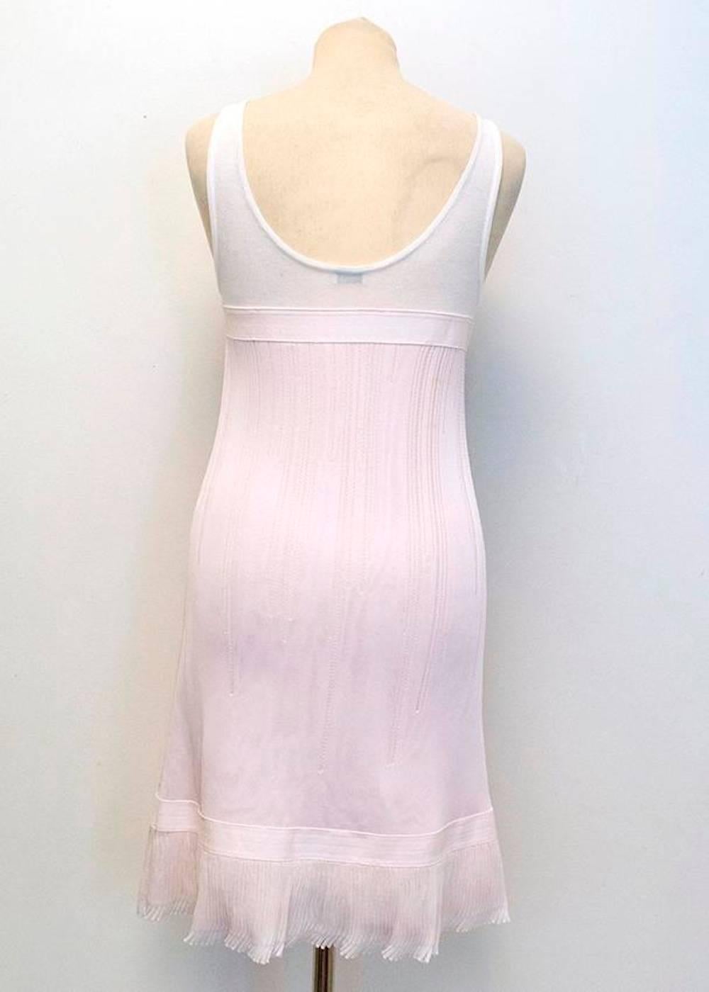 Chanel Pink and White Sleeveless Dress 2