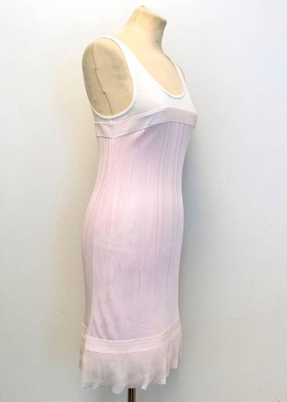 Chanel Pink and White Sleeveless Dress 3