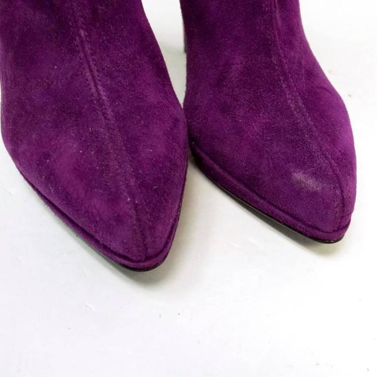 Casadei Suede Purple Thigh High Sock Boots For Sale at 1stDibs | purple ...