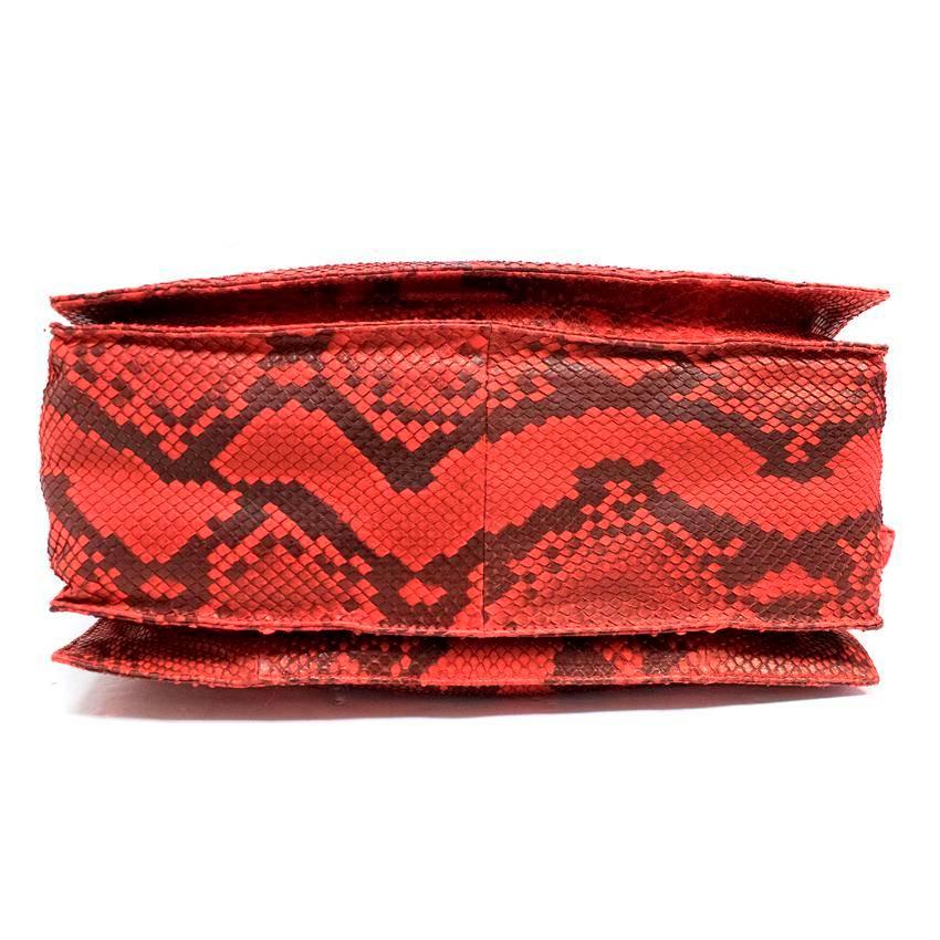 red snakeskin handbag