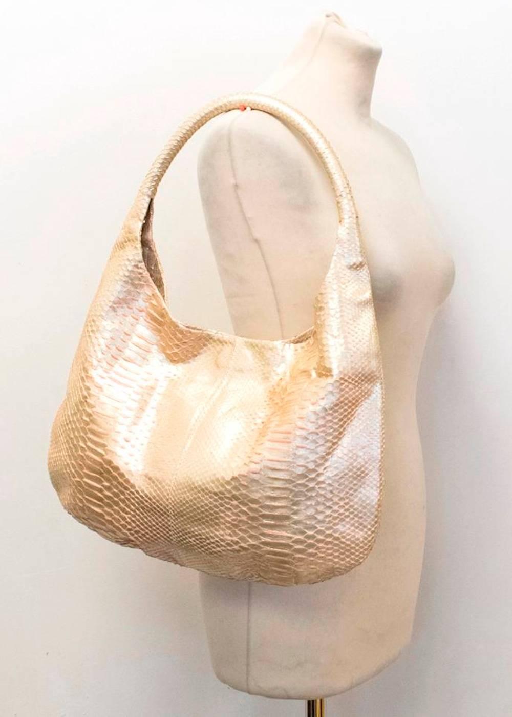 Devi Kroell Gold Python Shoulder Bag For Sale 6