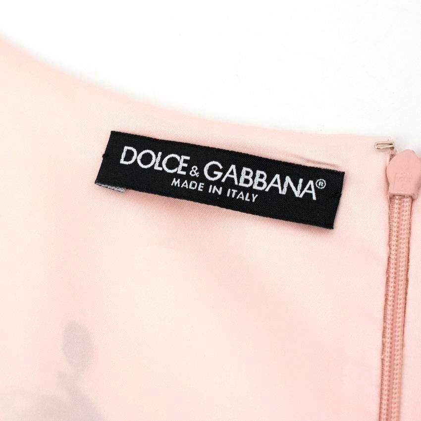 Dolce & Gabbana Pink Silk Floral Dress 2