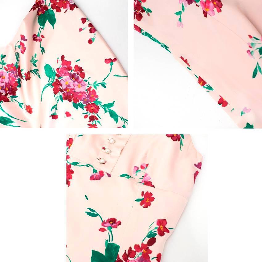 Dolce & Gabbana Pink Silk Floral Dress 3